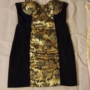 Gold /black dress